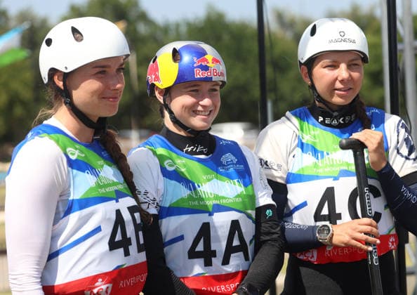 July 22, 2026, Oklahoma City, Oklahoma, USA: SONA STANOVSKA, ZUZANA PANKOVA, EMANUELA LUKNAROVA of Slovakia gold medalist of Women s Canoe Teams on 2026 ICF Canoe Slalom World Championships, Oklahoma City, USA. ICF Canoe Slalom World Championships 2026 - Sona Stanovska, Zuzana Pankova, Emanuela Luknarova  - ZUMAc278 20260722_zsp_c278_019 Copyright: xMarcinxCholewinskix
