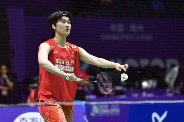 CHANGZHOU, CHINA - JULY 23: Chen Yufei of China competes in the Women s Singles Round of 16 match against PV Sindhu of India on day 3 of the China Open 2026 at Changzhou Olympic Sports Center Gymnasium on July 23, 2026 in Changzhou, Jiangsu Province of China.  Copyright: xVCGx 111655925844