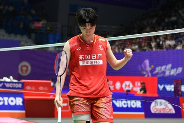 CHANGZHOU, CHINA - JULY 23: Chen Yufei of China reacts in the Women s Singles Round of 16 match against PV Sindhu of India on day 3 of the China Open 2026 at Changzhou Olympic Sports Center Gymnasium on July 23, 2026 in Changzhou, Jiangsu Province of China.  Copyright: xVCGx 111655925854