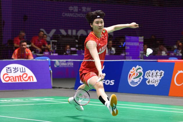 CHANGZHOU, CHINA - JULY 23: Chen Yufei of China competes in the Women s Singles Round of 16 match against PV Sindhu of India on day 3 of the China Open 2026 at Changzhou Olympic Sports Center Gymnasium on July 23, 2026 in Changzhou, Jiangsu Province of China.  Copyright: xVCGx 111655925847