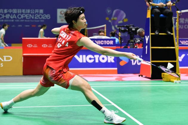 CHANGZHOU, CHINA - JULY 23: Chen Yufei of China competes in the Women s Singles Round of 16 match against PV Sindhu of India on day 3 of the China Open 2026 at Changzhou Olympic Sports Center Gymnasium on July 23, 2026 in Changzhou, Jiangsu Province of China.  Copyright: xVCGx 111655925850