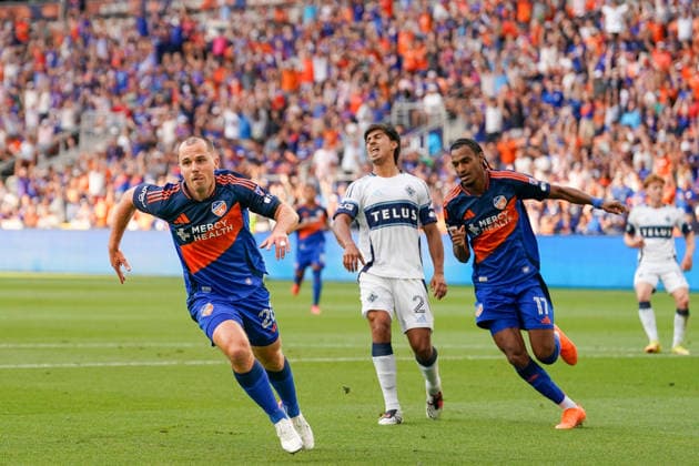 July 22, 2026, Cincinnati, Ohio, USA: FC Cincinnati midfield Pavel Bucha (20) scores the first goal of the game during an MLS, Fussball Herren, USA game at TQL Stadium Soccer 2026:FC Cincinnati V Vancouver Whitecaps  - ZUMAt168 20260722_zsp_t168_005 Copyright: xTrentxPattersonx