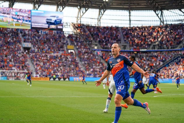 July 22, 2026, Cincinnati, Ohio, USA: FC Cincinnati midfield Pavel Bucha (20) celebrates after scoring the first goal of the game during an MLS, Fussball Herren, USA game at TQL Stadium Soccer 2026:FC Cincinnati V Vancouver Whitecaps  - ZUMAt168 20260722_zsp_t168_006 Copyright: xTrentxPattersonx