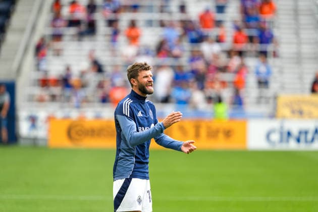 July 22, 2026, Cincinnati, Ohio, USA: Vancouver Whitecaps forward Thomas MoÂ¼ller (13) seen warming up before an MLS, Fussball Herren, USA game at TQL Stadium Soccer 2026:FC Cincinnati V Vancouver Whitecaps  - ZUMAt168 20260722_zsp_t168_025 Copyright: xTrentxPattersonx