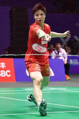 CHANGZHOU, CHINA - JULY 23: Shi Yuqi of China competes in the Men s Singles Round of 16 match against Panitchaphon Teeraratsakul of Thailand on day 3 of the China Open 2026 at Changzhou Olympic Sports Center Gymnasium on July 23, 2026 in Changzhou, Jiangsu Province of China.  Copyright: xVCGx 111655936330