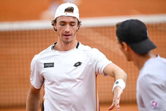 TENNIS - ATP, Tennis Herren Generali Open 2026 KITZBUEHEL,AUSTRIA,23.JUL.26 - TENNIS - ATP World Tour, Generali Open. Image shows Lukas Neumayer and Joel Schwaerzler (AUT).  GEPAxpictures xDanielxSchoenherr