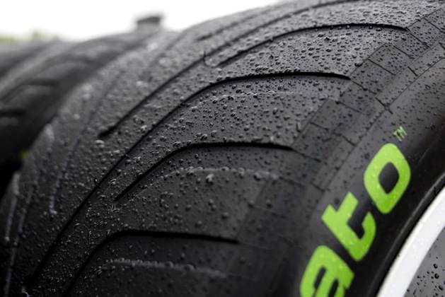 BUDAPEST - Rain tires (Intermediate type) at the Hungaroring ahead of the Hungarian Grand Prix. SANDER KONING ANP xVIxANPxSportx xxANPxIVx 564113888 originalFilename: 564113888.jpg