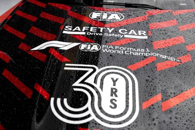 BUDAPEST - The Safety Car in a special 30th anniversary edition at the Hungaroring ahead of the Hungarian Grand Prix. SANDER KONING ANP xVIxANPxSportx xxANPxIVx 564113890 originalFilename: 564113890.jpg