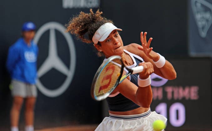 MSC Hamburg Ladies Open WTA, Tennis Damen 250) am Rothenbaum: Mayar Sherif (Ägypten) im Achtelfinale. *** MSC Hamburg Ladies Open WTA 250 at Rothenbaum: Mayar Sherif of Egypt Advances to the Round of 16