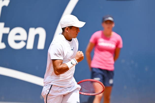 TENNIS - ATP, Tennis Herren Generali Open 2026 KITZBUEHEL,AUSTRIA,23.JUL.26 - TENNIS - ATP World Tour, Generali Open. Image shows the rejoicing of Sebastian Baetz (ARG).  GEPAxpictures xDanielxSchoenherr