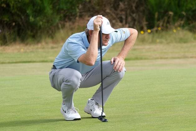 UK: The ISPS HANDA Senior Open Championship at King‚Äôs Course, Gleneagles, Scotland on 23 July 2026: Pictured: George McNeill (USA) on the 2nd green during the first round of the ISPS Handa Senior Open Championship 2026 Gleneagles King‚Äôs Course Scotland Scotland Copyright: xAlexxToddx