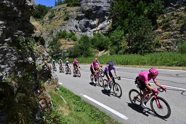 Tour de France 2026 Stage 18 ORCIERES-MERLETTE, FRANCE - JULY 23 : illustration picture of the riders during stage 18 of the 113rd edition of Tour de France an UCI World Tour 2.UWT cycling road race stage for Men Elite of 185 km with start in Voiron and finish in Orcieres-Merlette on July 23, 2026 in Orcieres-Merlette, France, 23 07 2026 Orcieres-Merlette France  Copyright: xPetexGodingx