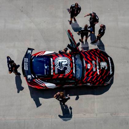 BUDAPEST - The new safety car during the Formula 1 Hungary at the Hungaroring circuit on July 23, 2026 in Budapest, Hungary. (Photo by DeFodi Images) - *** BUDAPEST The new safety car during the Formula 1 Hungarian Grand Prix at the Hungaroring circuit on July 23, 2026, in Budapest, Hungary. Photo by DeFodi Images