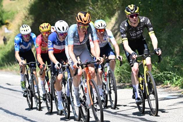 Tour de France 2026 Stage 18 ORCIERES-MERLETTE, FRANCE - JULY 23 : Arensman Thymen (NED) of Netcompany INEOS, Gregoire Romain (FRA) of Groupama - FDJ United, Jorgenson Matteo (USA) of Team Visma Lease a Bike during stage 18 of the 113rd edition of Tour de France an UCI World Tour 2.UWT cycling road race stage for Men Elite of 185 km with start in Voiron and finish in Orcieres-Merlette on July 23, 2026 in Orcieres-Merlette, France, 23 07 2026 Orcieres-Merlette France  Copyright: xPetexGodingx