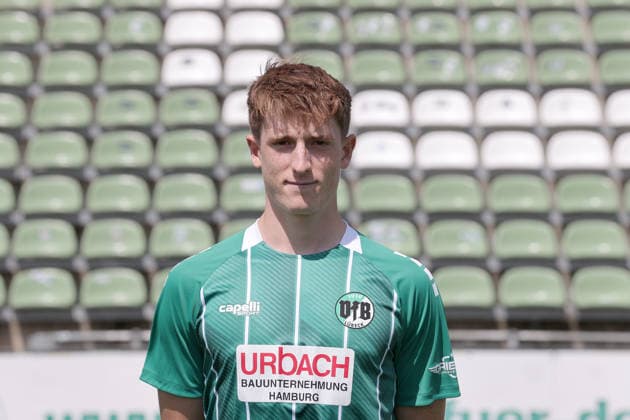 Bjarne Pfundheller (VfB Luebeck) ; VfB Luebeck; RL Nord Portraettermin 2026 2027 *** Bjarne Pfundheller, VfB Lübeck, VfB Lübeck, RL North, Photo Shoot 2026, 2027