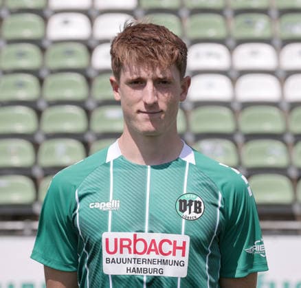 Bjarne Pfundheller (VfB Luebeck) ; VfB Luebeck; RL Nord Portraettermin 2026 2027 *** Bjarne Pfundheller, VfB Lübeck, VfB Lübeck, RL North, Photo Shoot 2026, 2027