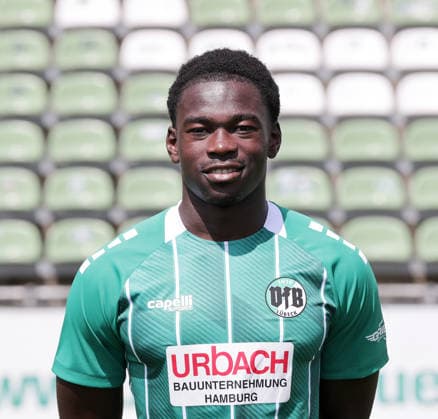 Emmanuel Appiah (VfB Luebeck) ; VfB Luebeck; RL Nord Portraettermin 2026 2027 *** Emmanuel Appiah, VfB Lübeck, VfB Lübeck, RL North, Photo Shoot 2026, 2027