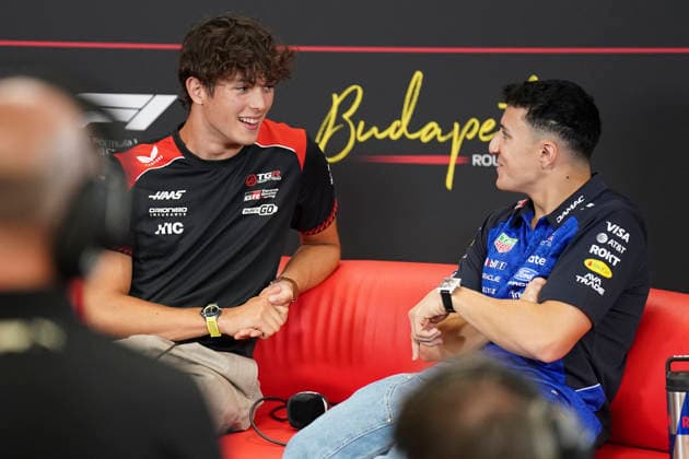 FORMULA 1 HUNGARIAN GRAND PRIX 2026 Oliver Bearman 87 (GBR) Haas F1 Team and Isack Hadjar 6 (FRA) Red Bull Racing in a press conference, PK, Pressekonferenz during the Formula 1 AWS Hungarian Grand Prix 2026, Round 11 of the 2026 Formula 1 World Championship, WM, Weltmeisterschaft from 24th - 26th July 2026 at the Hungaroring, Mogyorod, Hungary. Credit: Robbie Hoad Every Second Media Editorial use only. All images are copyright Every Second Media Limited. No images may be reproduced without prior permission. Copyright: xIMAGO EveryxSecondxMediax ESM-2073-0071 RobbiexHoadx xEveryxSecondxMediax