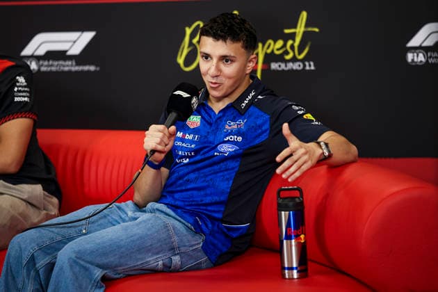 F1 - HUNGARIAN GRAND PRIX 2026 HADJAR Isack (fra), Red Bull Racing Ford RB22, portrait press conference, PK, Pressekonferenz during the Formula 1 Hungarian Grand Prix 2026, 11th round of the 2026 Formula One World Championship, WM, Weltmeisterschaft from July 24 to 26, 2026 on the Hungaroring, in Mogyorod near Budapest, Hungary - MogyorodHungary  Copyright: xXavixBonillax