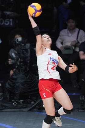 RECORD DATE NOT STATED Women s Volleyball Nations League (VNL) 2026 Finals - USA vs China Zhuang Yushan from team china at the Women s Volleyball Nations League (VNL) 2026 Finals USA vs China on July 23, 2026 in Macau. (Photo by Ellan Mad Nexpher Images) Macau