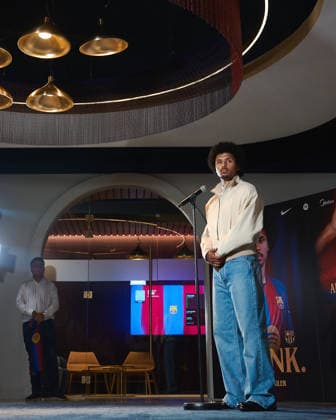 July 23, 2026, Barcelona, Spain: BARCELONA, SPAIN - JULY 23: .Karim Adeyemi during his official presentation as a FC Barcelona, Barca player at the Spotify Camp Nou on July 23, 2026 in Barcelona, Spain Karim Adeyemi Official Presentation  - ZUMAd159 20260723_zia_d159_027 Copyright: xGerardxFrancox