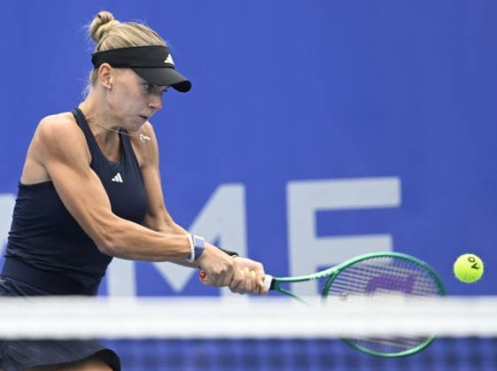 Maria Timofeeva of Uzbekistan playes against Sara Bejlek of Czech Republic during their match within the women s WTA, Tennis Damen 250 Livesport Prague Open 2026 tennis tournament in Prague, Czech Republic, on July 23, 2026. (CTKxPhoto MichalxKrumphanzl) CTKPhotoP2026072306319  CTKPhotoP2026072306319