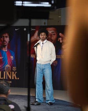 July 23, 2026, Barcelona, Spain: BARCELONA, SPAIN - JULY 23: .Karim Adeyemi during his official presentation as a FC Barcelona, Barca player at the Spotify Camp Nou on July 23, 2026 in Barcelona, Spain Barcelona Spain - ZUMAd159 20260723_zia_d159_021 Copyright: xGerardxFrancox
