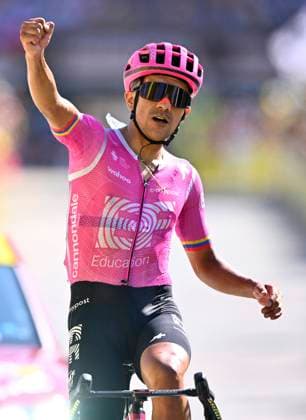 Tour de France 2026 Stage 18 ORCIERES-MERLETTE, FRANCE - JULY 23 : Carapaz Richard (ECU) of EF Education - Easypost wins during stage 18 of the 113rd edition of Tour de France an UCI World Tour 2.UWT cycling road race stage for Men Elite of 185 km with start in Voiron and finish in Orcieres-Merlette on July 23, 2026 in Orcieres-Merlette, France, 23 07 2026 Orcieres-Merlette France  Copyright: xGvgx