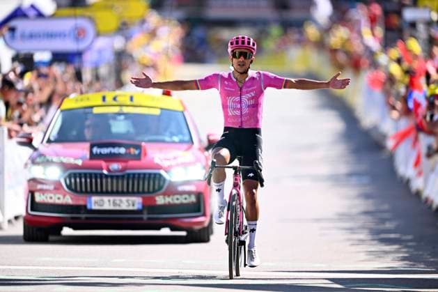 Cycling, Tour de France, Stage 18, Stage winner Richard Carapaz