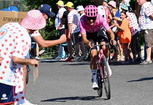 Ecuadorian Richard Carapaz of EF Education-EasyPost on his way to win stage 18 of the 2026 Tour de France cycling race, a stage of 185km from Voiron to Orcieres-Merlette, on Thursday 23 July 2026. The 113th edition of the Tour de France starts on Saturday 4 July in Barcelona, Spain, and will finish in Paris, France on the 26th of July. POOLxPETExGODING  x181857514x