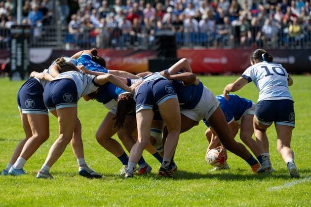 DM Finals 2026 in Hannover: Deutsche Meisterschaft im 7er-Rugby, Finale der Frauen SC Neuenheim gegen Germania List *** 2026 DM Finals in Hanover: German 7s Rugby Championship, Women s Final: SC Neuenheim vs. Germania List Copyright: xUdoxHerrmannx