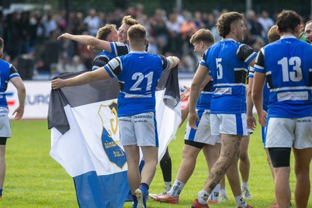 DM Finals 2026 in Hannover: Deutsche Meisterschaft im 7er-Rugby, Finale der Männer, Germania List gegen RG Heidelberg***Jubel beim Team von Germania nach dem Abpfiff und dem Gewinn der deutschen Meisterschaft *** 2026 DM Finals in Hanover: German 7s Rugby Championship, Men s Final, Germania List vs. RG Heidelberg***Jubilation among the Germania team after the final whistle as they clinched the German championship Copyright: xUdoxHerrmannx