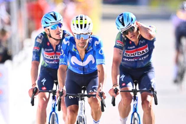 Tour de France 2026 Stage 18 ORCIERES-MERLETTE, FRANCE - JULY 23 : rider of team Movistar Team during stage 18 of the 113rd edition of Tour de France an UCI World Tour 2.UWT cycling road race stage for Men Elite of 185 km with start in Voiron and finish in Orcieres-Merlette on July 23, 2026 in Orcieres-Merlette, France, 23 07 2026 Orcieres-Merlette France  Copyright: xGvgx