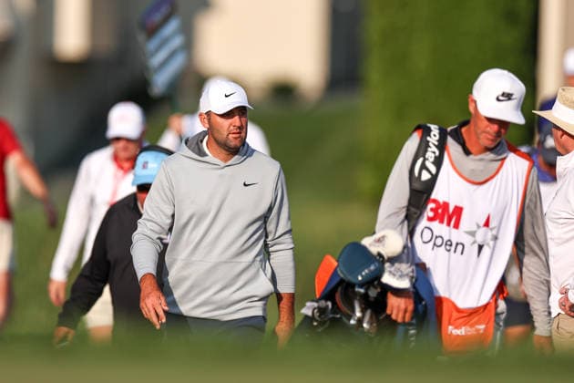Golf 2026: PGA, Golf Herren 3M Open: Round 1 Scottie Scheffler of the United States walks to the 11th tee during the first round of the 2026 3M Open at TPC Twin Cities on July 23, 2026 in Blaine, Minnesota. Steven Garcia CSM (Credit Image: Â Steven Garcia Cal Media) Blaine Minnesota USA EDITORIAL USE ONLY Copyright: xx ZUMA-20260723_zma_c04_032.jpg StevenxGarciax csmphotothree505496