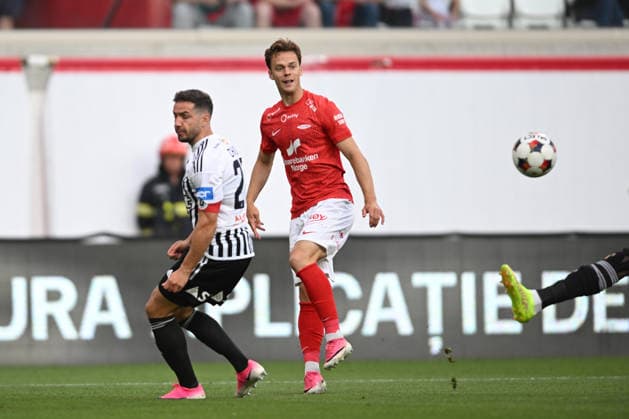 Conference League - U Cluj vs SK Brann SK Brann Felix Horn Myhre plays during the Conference League game between U Cluj and SK Brann, in Sfantu Gheorghe, Romania, July 23, 2026. Copyright: xAlexxNicodimx