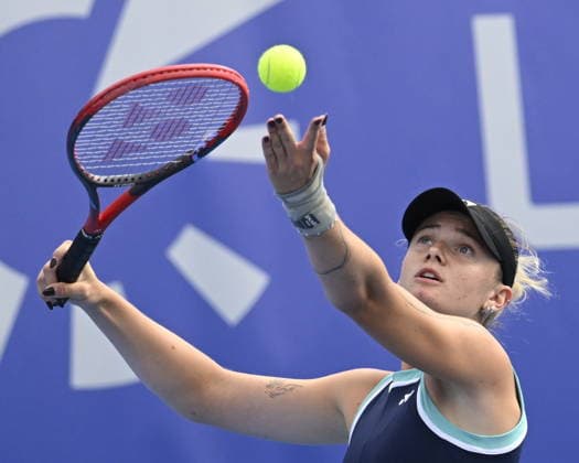 Barbora Krejcikova of Czech Republic playes against Lucie Havlickova of Czech Republic (pictured) during their match within the women s WTA, Tennis Damen 250 Livesport Prague Open 2026 tennis tournament in Prague, Czech Republic, on July 23, 2026. (CTKxPhoto MichalxKrumphanzl) CTKPhotoP2026072307343  CTKPhotoP2026072307343