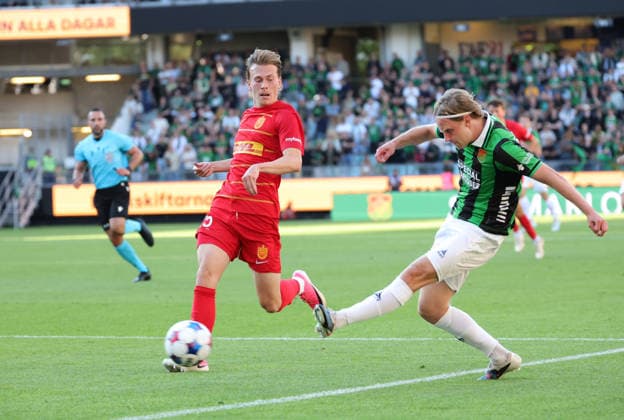 GÖTEBORG, SVERIGE 20260723 Nordsjaellands Juho Lähteenmäki och Gais Oscar Pettersson under onsdagens kval till till Conference League, första matchen, mellan Gais och FC Nordsjaelland pa Gamla Ullevi. GÖTEBORG SVERIGE x9200x *** GOTHENBURG, SWEDEN 20260723 Juho Lähteenmäki of Nordsjaelland and Oscar Pettersson of GAIS during Wednesday’s Conference League qualifier, the first leg, between GAIS and FC Nordsjaelland at Gamla Ullevi, GOTHENBURG, SWEDEN x9200x  Copyright: xAdamxIhse TTx CONFERENCE LEAGUE KVAL GAIS-NORDSJÄLLAND
