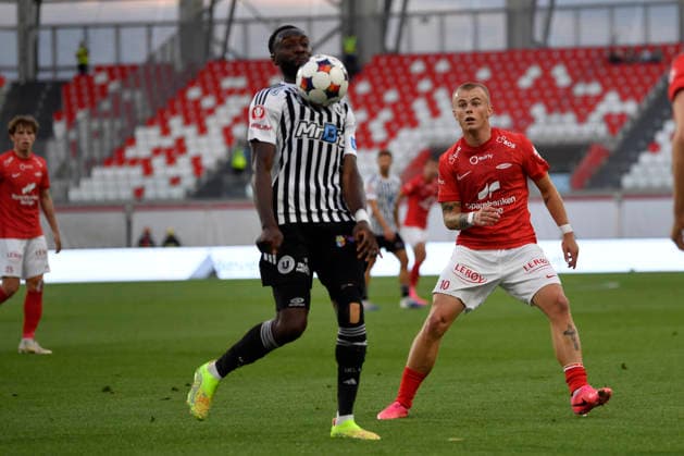 Conference League - U Cluj vs SK Brann SK Brann Kristall MAni Ingason plays during the Conference League game between U Cluj and SK Brann, in Sfantu Gheorghe, Romania, July 23, 2026. Copyright: xAlexxNicodimx