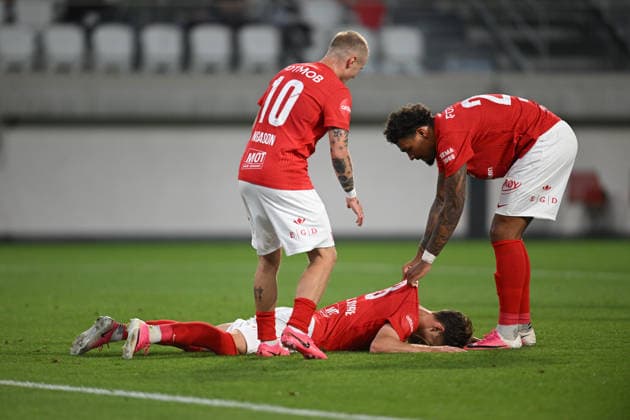 Conference League - U Cluj vs SK Brann SK Brann Felix Horn Myhre celebrates after scoring his side second goal during the Conference League game between U Cluj and SK Brann, in Sfantu Gheorghe, Romania, July 23, 2026. Copyright: xAlexxNicodimx