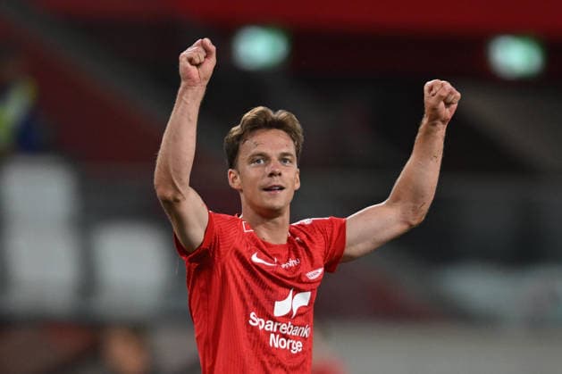 Conference League - U Cluj vs SK Brann SK Brann Felix Horn Myhre celebrates after scoring his side second goal during the Conference League game between U Cluj and SK Brann, in Sfantu Gheorghe, Romania, July 23, 2026. Copyright: xAlexxNicodimx