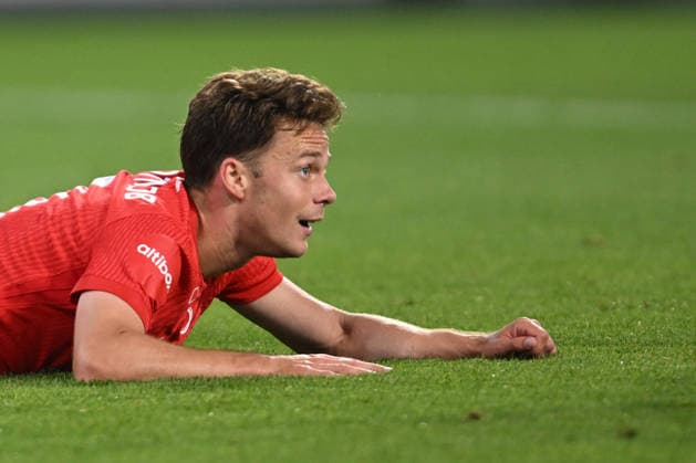 Conference League - U Cluj vs SK Brann SK Brann Felix Horn Myhre celebrates after scoring his side second goal during the Conference League game between U Cluj and SK Brann, in Sfantu Gheorghe, Romania, July 23, 2026. Copyright: xAlexxNicodimx