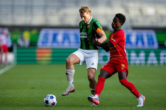 260723 August Wängberg of GAIS and Prince Amoako of FC Nordsjälland during the UEFA Conference League qualification match between GAIS and FC Nordsjälland on July 23, 2026 in Göteborg. Photo: Michael Erichsen BILDBYRAN COP 89 MI1001 bbeng conference league fc nordsjälland football fotball fotboll gais kval qualification qualifying round soccer uefa conference league *** August 23, 2026: August Wängberg of GAIS and Prince Amoako of FC Nordsjälland during the UEFA Conference League qualifying match between GAIS and FC Nordsjälland on July 23, 2026 in Gothenburg. Photo by Michael Erichsen, BILDBYRAN COP 89 MI1001 bbeng conference league fc nordsjälland football fotball fotboll gais kval qualification qualifying round soccer uefa conference league  Copyright: MICHAELxERICHSEN BB260723MI054