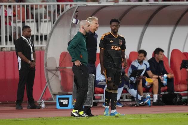 NOVI SAD , 23-07-2026 , Karadjordje Stadium , season 2026 2027 , UEFA Conference League play-off football , Match between FK Vojvodina and Ajax , picture shows Ajax player Mohamed Abdalla debuting FK Vojvodina - Ajax  x205169472x Copyright: