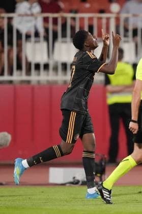 NOVI SAD , 23-07-2026 , Karadjordje Stadium , season 2026 2027 , UEFA Conference League play-off football , Match between FK Vojvodina and Ajax , picture shows Ajax player Mohamed Abdalla celebrating the 1-4 FK Vojvodina - Ajax  x205169475x Copyright: