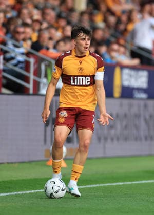 Motherwell v Havnar B—ltfelag UEFA Europa Conference League Tom Sparrow of Motherwell on the ball during the UEFA Europa Conference League Second Qualifying Round First Leg match at Fir Park, Motherwell 23 07 2026 UK Newspapers OUT Copyright: xFredxPalmerx FIL-23665-0079