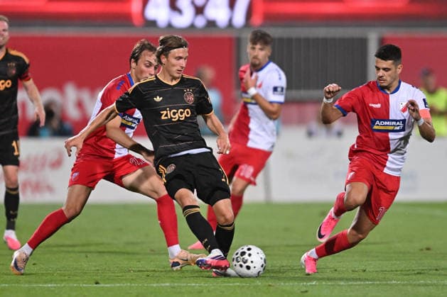 VOJVODINA NOVI SAD vs AJAX AMSTERDAM MIKA GODTS football Vojvodina Novi Sad vs Ajax Amsterdam qualifications UEFA Conference League at Karadjordje stadium, Novi Sad 23.07.2026 Foto: FOOTBALL, UEFA CONFERENCE LEAGUE, AJAX AMSTERDAM, VOJVODINA NOVI SAD, QUALIFICATIONS Novi Sad Karadjordje stadium Serbia Copyright: xMarkoxMetlas xMNxPressx