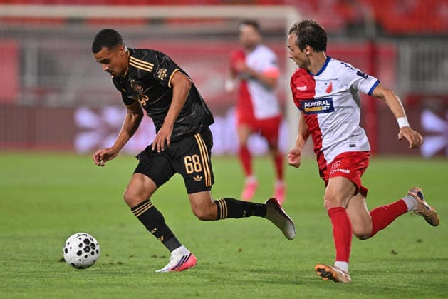 VOJVODINA NOVI SAD vs AJAX AMSTERDAM ABDELLAH OUAZANE football Vojvodina Novi Sad vs Ajax Amsterdam qualifications UEFA Conference League at Karadjordje stadium, Novi Sad 23.07.2026 Foto: FOOTBALL, UEFA CONFERENCE LEAGUE, AJAX AMSTERDAM, VOJVODINA NOVI SAD, QUALIFICATIONS Novi Sad Karadjordje stadium Serbia Copyright: xMarkoxMetlas xMNxPressx