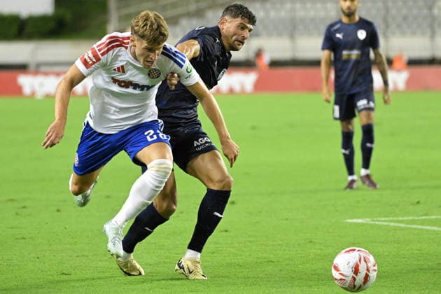 Croatia, Split, July 26, 2023. Poljud Stadium. Europa League second qualifying round match: Hajduk vs. Pafos. In the photo: Roko Brajkovic. Photo: Ante Cizmic CROPIX Split CROATIA Copyright: xxAntexCizmicx ac_hajduk_pafos30-230726