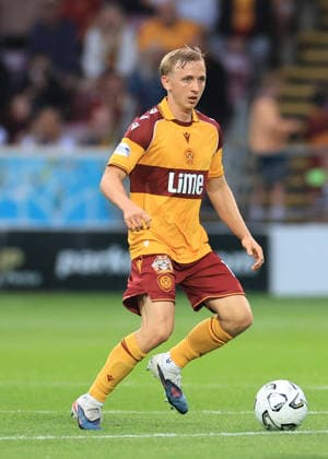 Motherwell v Havnar B—ltfelag UEFA Europa Conference League Oscar Priestman of Motherwell on the ball during the UEFA Europa Conference League Second Qualifying Round First Leg match at Fir Park, Motherwell 23 07 2026 UK Newspapers OUT Copyright: xFredxPalmerx FIL-23665-0097