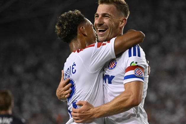 Croatia, Split, July 26, 2023. Poljud Stadium. Europa League second qualifying round match: Hajduk vs. Pafos. In the photo: Dario Melnjak Photo: Tom Dubravec CROPIX Split CROATIA Copyright: xxTomxDubravecx td_hajduk_pafos47-230726